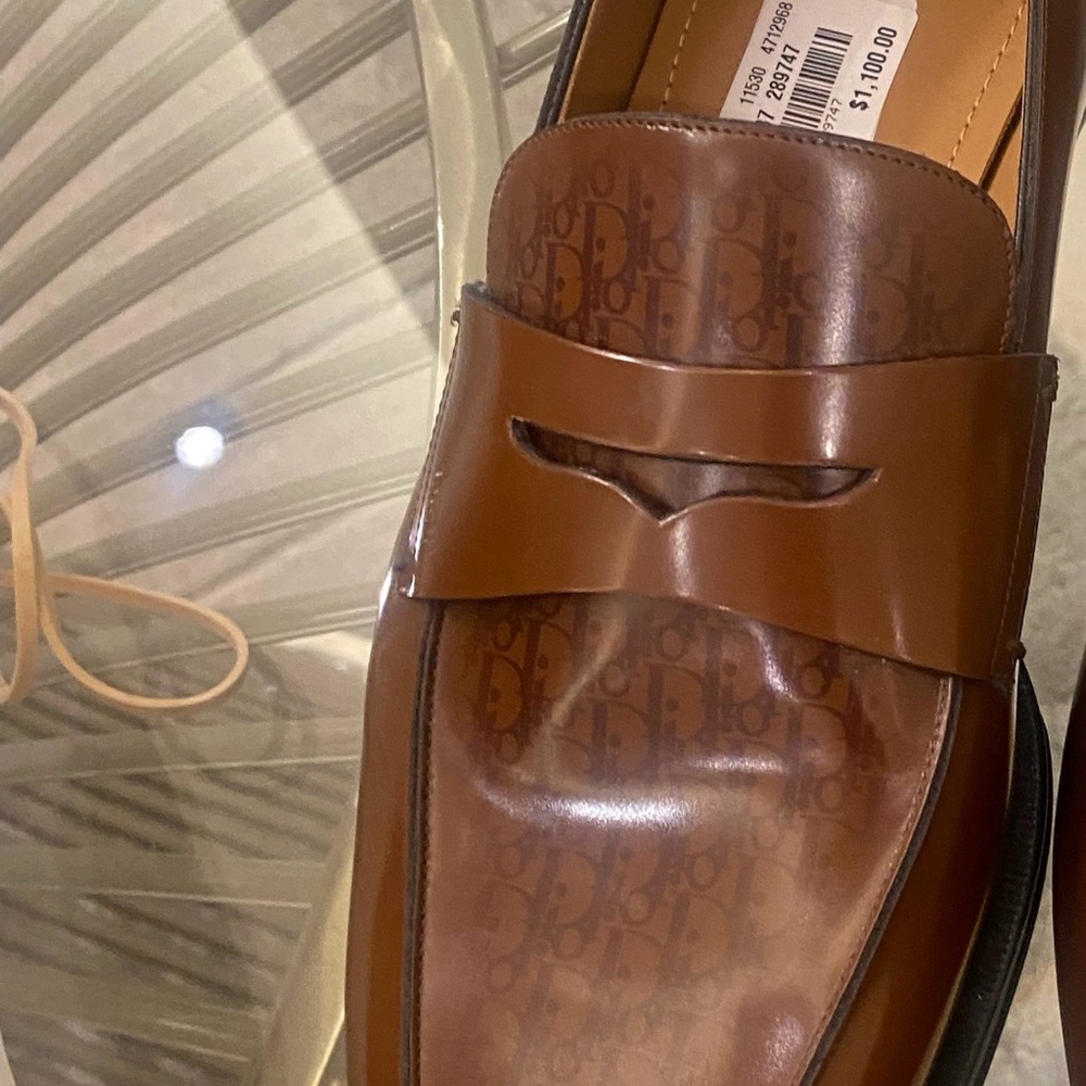 Dior Men's Brown Leather Loafers